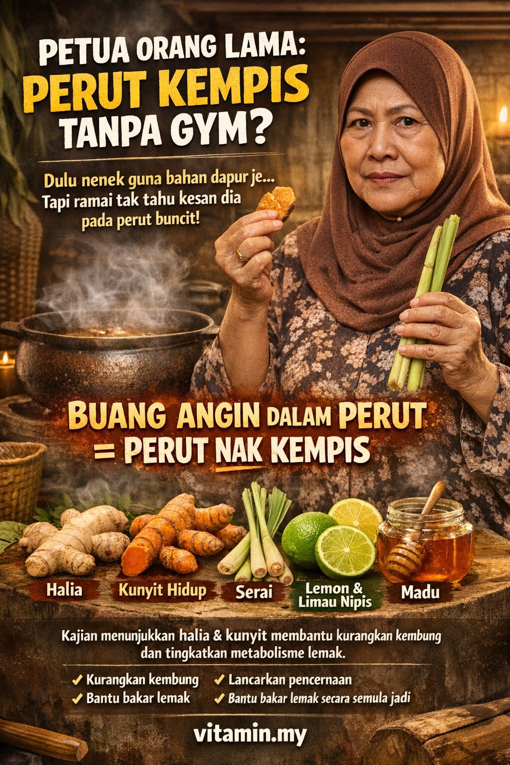 petua kempis perut orang lama
