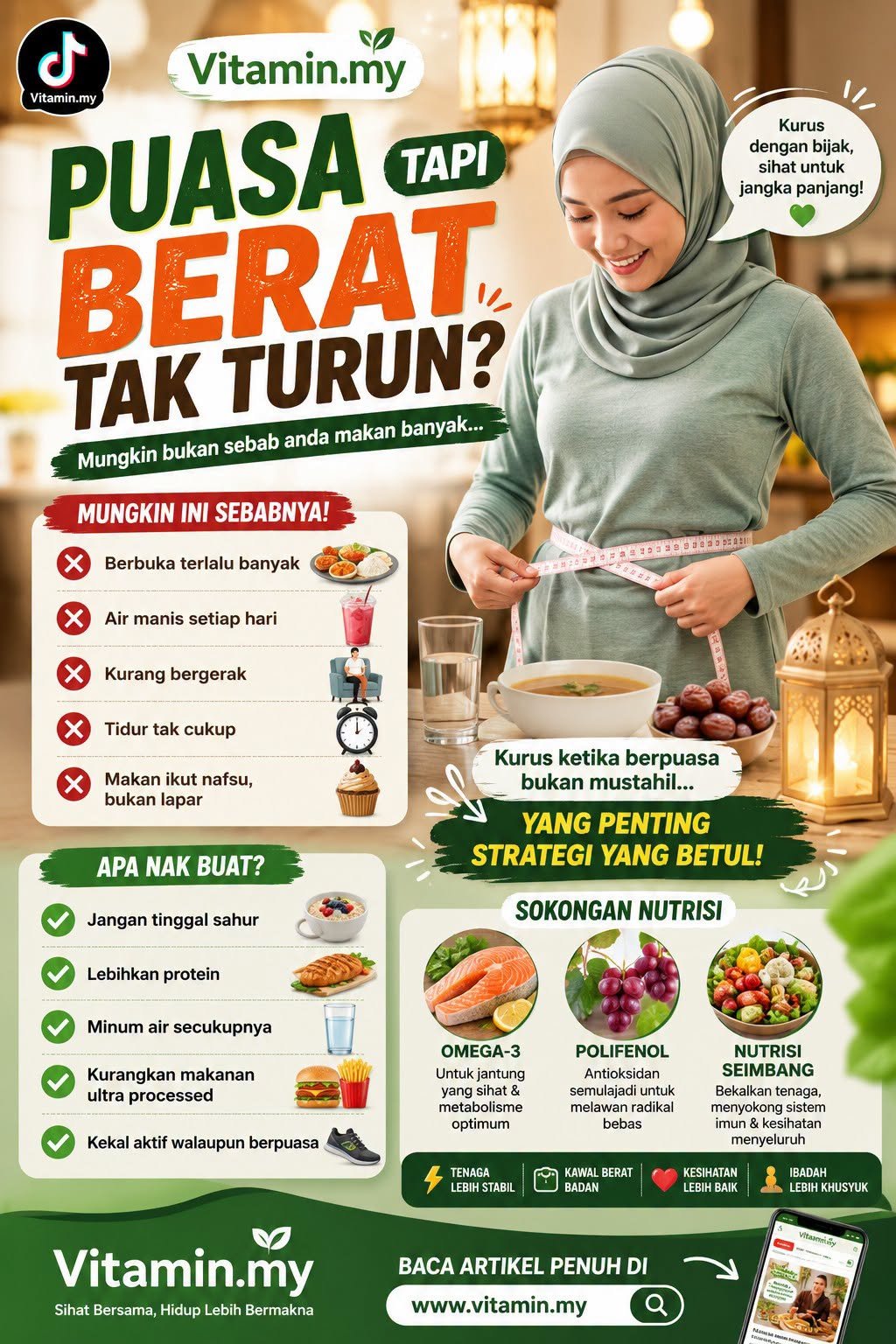puasa tapi berat tak turun