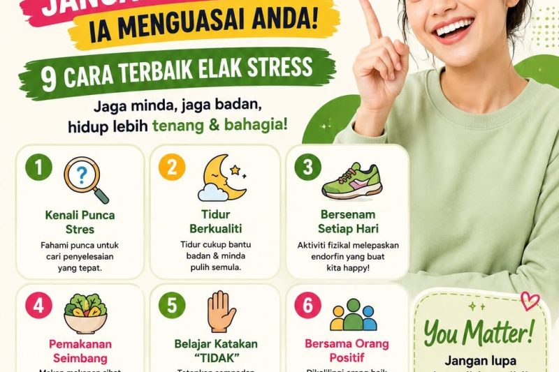Cara Terbaik Elak Stress Tanpa Perlu Makan Ubat