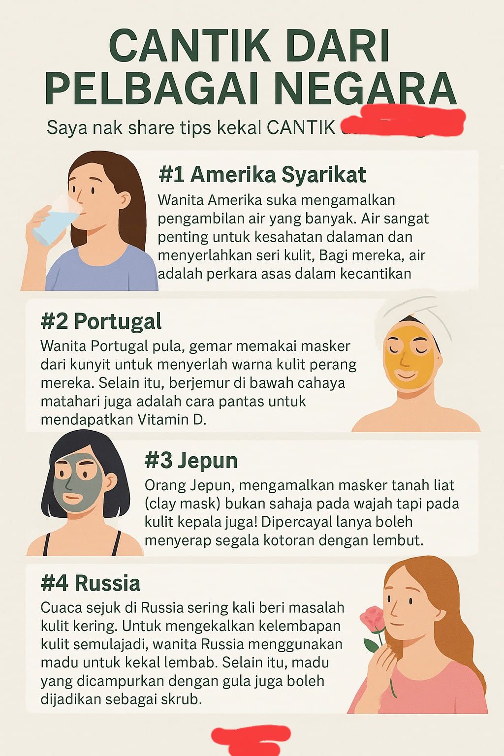 CANTIK DARI PELBAGAI NEGARA: Rahsia, Kajian & Diet untuk Kulit Berseri