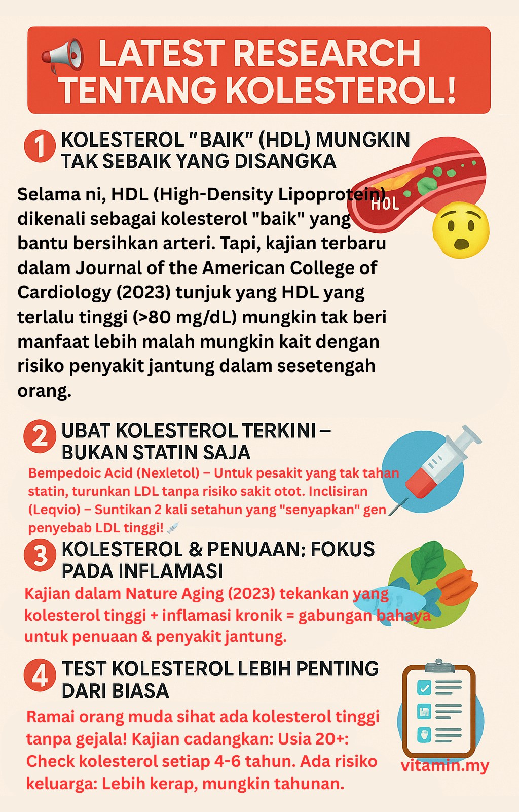 Kajian Terkini Tentang Kolesterol: Apa yang Anda Perlu Tahu Tahun Ini