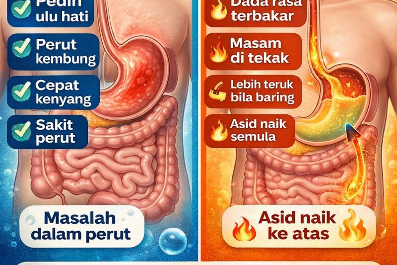 Gastric vs GERD: Ramai Silap Faham, Padahal Dua Perkara Yang Berbeza