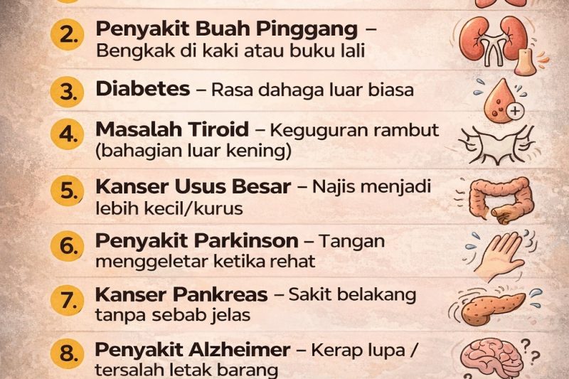 Penyakit Serius Yang Bermula Dengan Simptom Ringan — Jangan Abaikan Isyarat Tubuh Anda