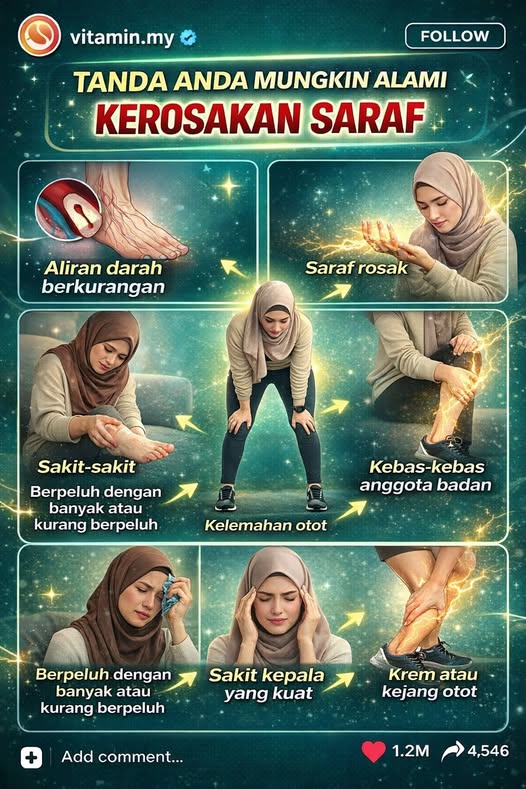 tanda tanda anda alami kerosakan saraf