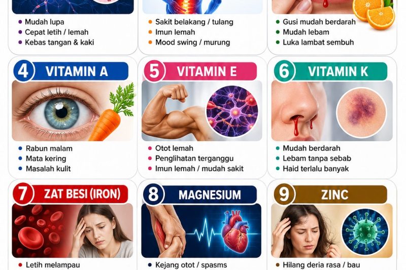 Tanda Badan Anda Kekurangan Vitamin — Ramai Tak Sedar Sampai Dah Teruk!