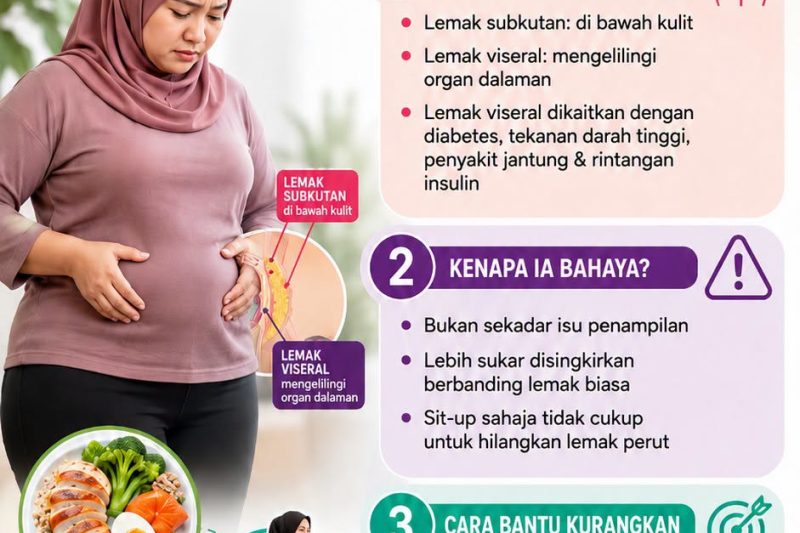 Masalah Lemak Perut Wanita: Bukan Sekadar Isu Nampak Kurus, Tetapi Isyarat Kesihatan Dalaman