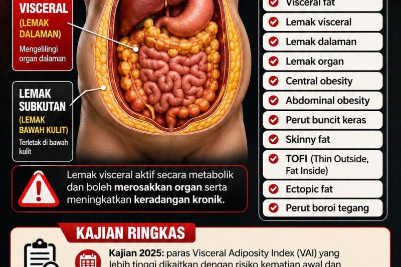 lemak visceral pendekkan umur