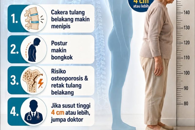 Makin Tua Makin Pendek? Ini Punca, Kajian Terkini, Mitos, Diet dan Amalan Terbaik Untuk Jaga Tulang Belakang