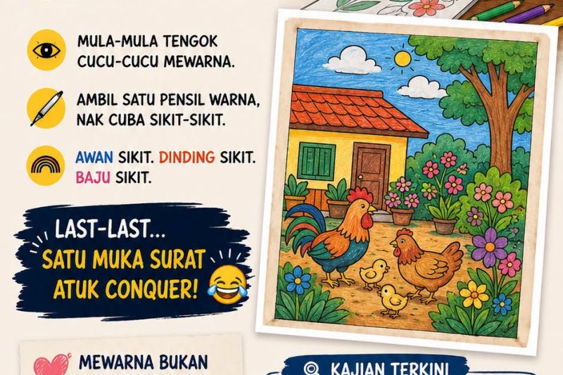 Kenapa Warga Emas Kena Mewarna Macam Cucu Mereka Juga? Rupanya Bukan Sekadar Aktiviti Budak-Budak