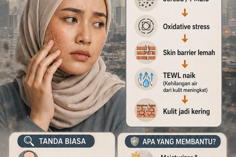 kulit kering sebab jerebu